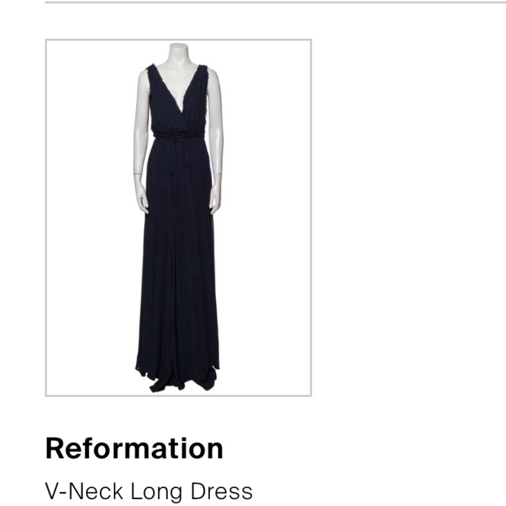 Reformation gown - navy blue small